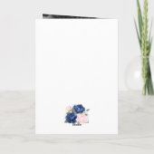 Rustiek Blauw Roze Bloemen Foto Happy Moederdag Kaart (Achterkant)