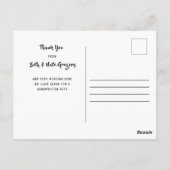 Rustiek Blauw Scheepvaart Grens Trouwfoto Dank u Briefkaart (Achterkant)