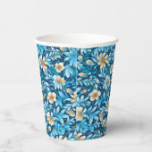 Rustiek blauw sinaasappel bloemen papieren bekers (Rechts)