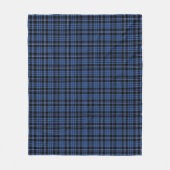 Rustiek Blauw Tartan Plaid Patroon Fleece Deken (Voorkant)