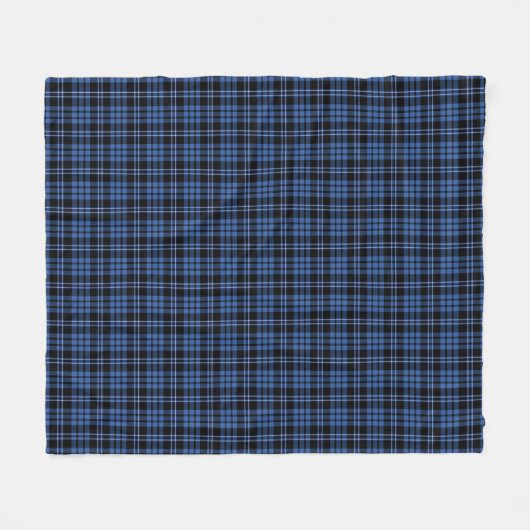 Rustiek Blauw Tartan Plaid Patroon Fleece Deken (Voorkant (Horizontaal))