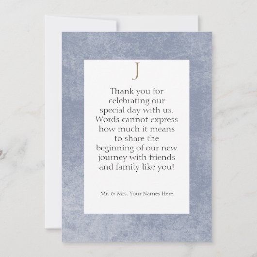 Rustiek Blauw & Verbrand Sinaasappel Roest Bloemen Bedankkaart (Achterkant)