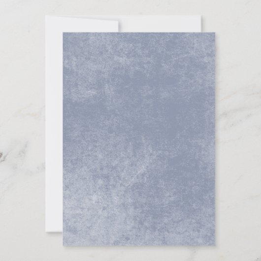 Rustiek Blauw & Verbrand Sinaasappel Roest Bloemen Kaart (Achterkant)