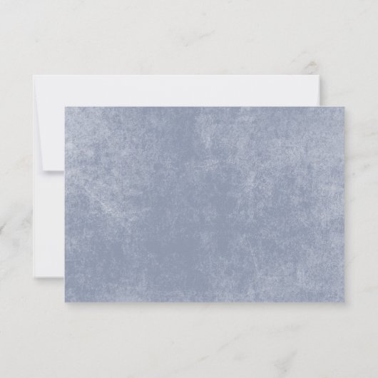 Rustiek Blauw & Verbrand Sinaasappel Roest Bloemen RSVP Kaartje (Achterkant)