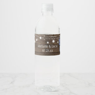 Rustiek Blauw Vergeet mij Nots Mason Jar Water Fle Waterfles Etiket