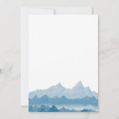 Rustiek blauw waterverf berglandschap kaart (Achterkant)