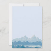 Rustiek blauw waterverf berglandschap kaart (Achterkant)