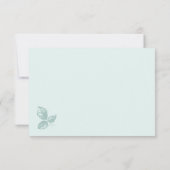 Rustiek Blauw Whimsical Bloemen Bruiloft Bedankkaart (Achterkant)