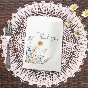 Rustiek Blauw Wildbloemen & Daisies Vrijgezellenfe Bedankzakje