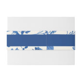 Rustiek Blauw Wildflowers Wedding Uitnodigingen Wikkel (Achterkant Voorbeeld)