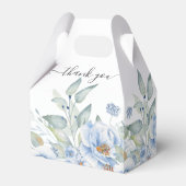 Rustiek Blauw Winter Bloemen Huwelijk Bedankdoosjes (Achterkant)