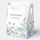 Rustiek Blauw Winter Bloemen Huwelijk Bedankdoosjes (Geopend)