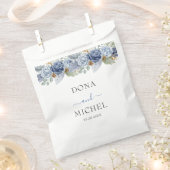 Rustiek Blauw Winter Bloemen Huwelijk Bedankzakje (Geknipt)