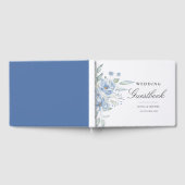 Rustiek Blauw Winter Bloemen Huwelijk Gastenboek (Volledig)