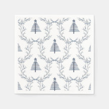 Rustiek Blauw Winter bos Scandinavisch Kerstmis