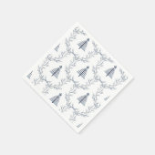 Rustiek Blauw Winter bos Scandinavisch Kerstmis Servet (Hoek)