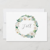 Rustiek Blauw Wit Alabaster Roos Eucalyptus krans Kaart (Achterkant)