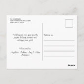 Rustiek Blauw Wit Kerstrendier Sneeuw Winter Briefkaart (Achterkant)