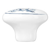 Rustiek Blauw & Wit Kip Kip Kip Land Keramische Knop (Zijkant)