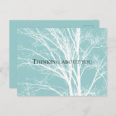 Rustiek Blauw Witte Boom Branches Briefkaart (Voorkant / Achterkant)