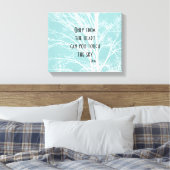 Rustiek Blauw Witte Boom Branches Canvas Afdruk (Insitu (Slaapkamer))