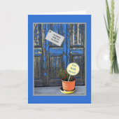 Rustiek Blauwe Deur / WORD SNEL GOED Kaart (Voorkant)