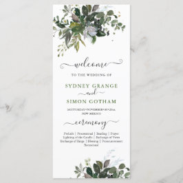 Rustiek Blauwe Gom Eucalyptus Platte Programma Programmakaart