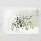 Rustiek Blauwe Gom Eucalyptus, repetitiediner Kaart (Achterkant)