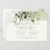 Rustiek Blauwe Gom Eucalyptus, repetitiediner Kaart (Voorkant / Achterkant)