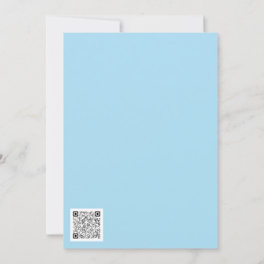 Rustiek Blauwe Waterverf Cross Faith Flat Note Kaa Bedankkaart (Achterkant)