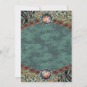 Rustiek Blauwgroen Cowboy Country Western Paard Br Kaart (Achterkant)