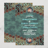 Rustiek Blauwgroen Cowboy Country Western Paard Br Kaart (Voorkant / Achterkant)