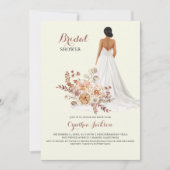 Rustiek Bloemen Afrikaans Amerikaans Bruid Vrijgez Kaart (Voorkant)