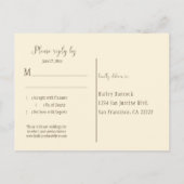 Rustiek Bloemen Boeket Mason Jar Lights RSVP | Uitnodiging Briefkaart (Achterkant)