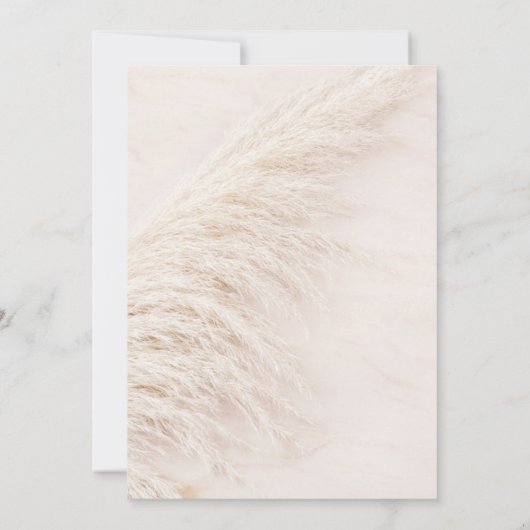 Rustiek Bloemen Boho Pampas Grass Vrijgezellenfees Kaart (Achterkant)