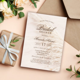 Rustiek Bloemen Boho Pampas Grass Vrijgezellenfees Kaart