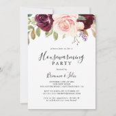 Rustiek Bloemen Botanisch Foliage Housewarming Par Kaart (Voorkant)