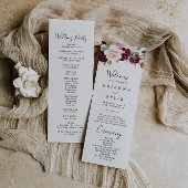 Rustiek Bloemen Botanisch Foliage Trouwprogramma Programmakaart