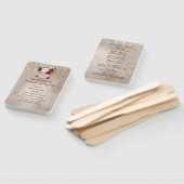 Rustiek Bloemen Bourgondië Mason Jar Trouwprogramm Handwaaier (Niet-gemonteerd)