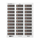 Rustiek Bloemen Bruiloft Retouradres Etiket (Full Sheet)