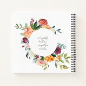 Rustiek Bloemen Dankbaarheidsjournaal met Jaar en Notitieboek (Achterkant)