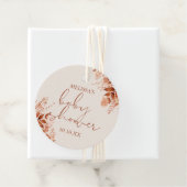 Rustiek Bloemen Herfst Herfst Baby shower Bedankjes Labels (In situ)