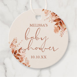 Rustiek Bloemen Herfst Herfst Baby shower Bedankjes Labels