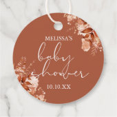Rustiek Bloemen Herfst Herfst Baby shower Bedankjes Labels (Achterkant)