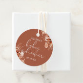 Rustiek Bloemen Herfst Herfst Baby shower Bedankjes Labels (In situ)