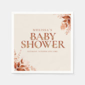 Rustiek Bloemen Herfst Herfst Baby shower Servet (Voorkant)