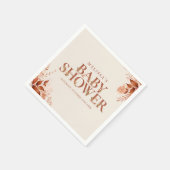 Rustiek Bloemen Herfst Herfst Baby shower Servet (Hoek)