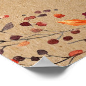Rustiek Bloemen Herfst Herfst Bruiloft Welkomstbor Poster (Hoek)