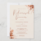 Rustiek Bloemen Herfst Herfst repetitie diner Kaart (Voorkant)