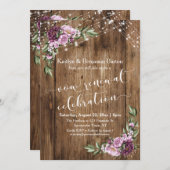 Rustiek Bloemen Jubileum Vow Vernieuwing Viering Kaart (Voorkant / Achterkant)